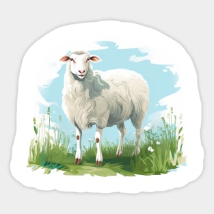 White Sheep Sticker